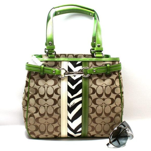 Coach Handbags - Coach Nancy Zebra Signature "C" Bag